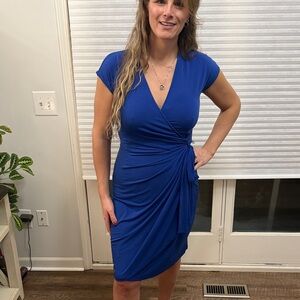 Maggy London Royal Blue Asymmetrical Dress